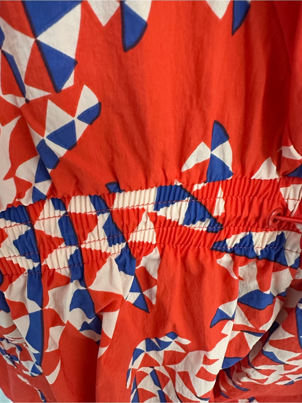 adidas Orange and Blue Geometric Athletic Romper - Picture 6 of 6